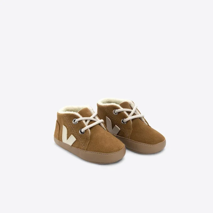 Baby Fured Suede Camel Pierre