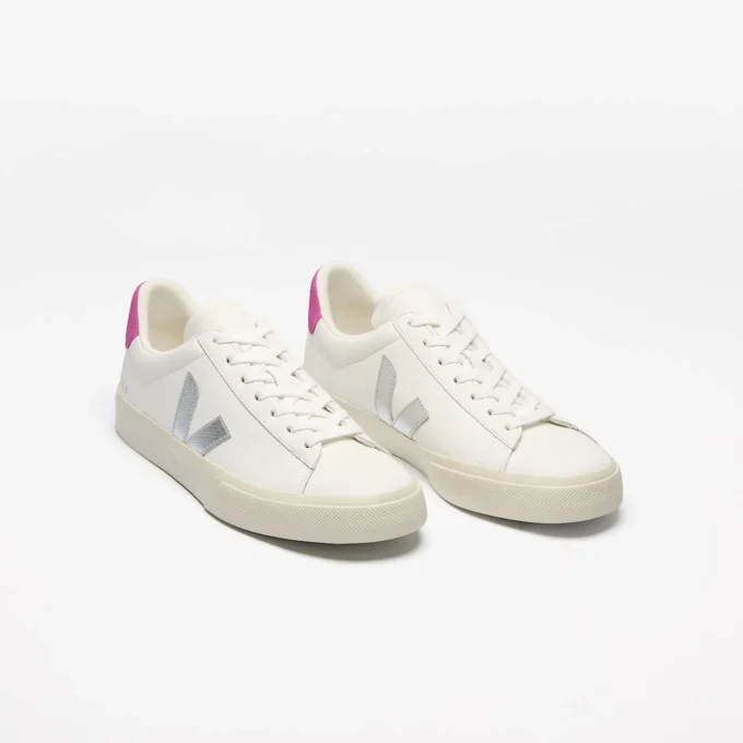 Campo Leather White Silver Ultraviolet