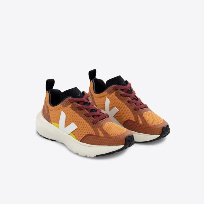 Canary Elastic Laces Alveomesh Pumpkin White