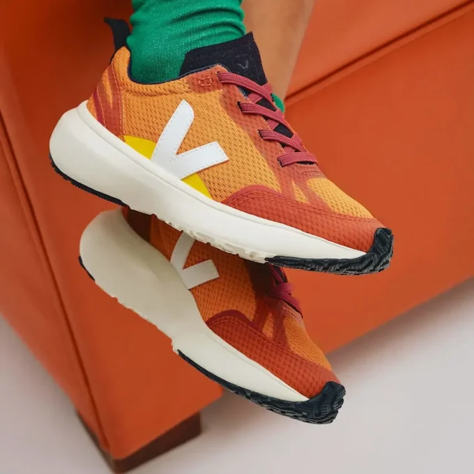 Canary Elastic Laces Alveomesh Pumpkin White