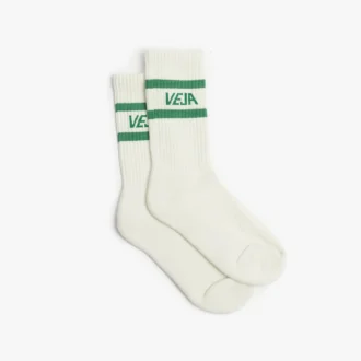 Iconic Socks Cotton White Green