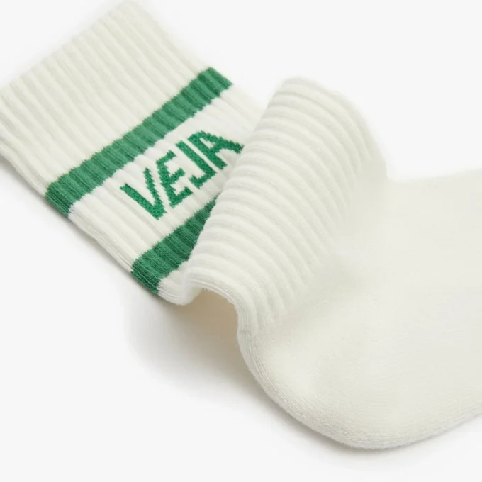 Iconic Socks Cotton White Green