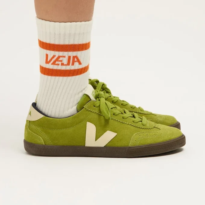 Iconic Socks Cotton White Orange