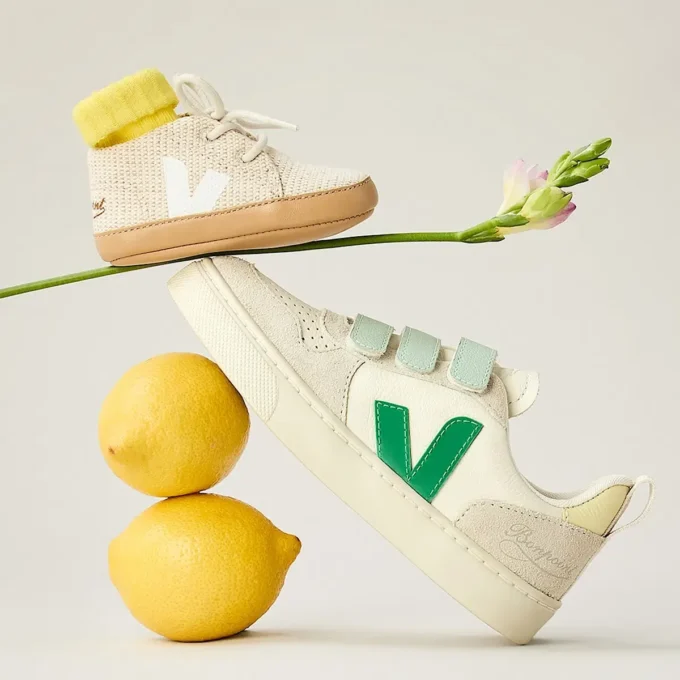 V-10 Leather Veja X Bonpoint Pure Emeraude