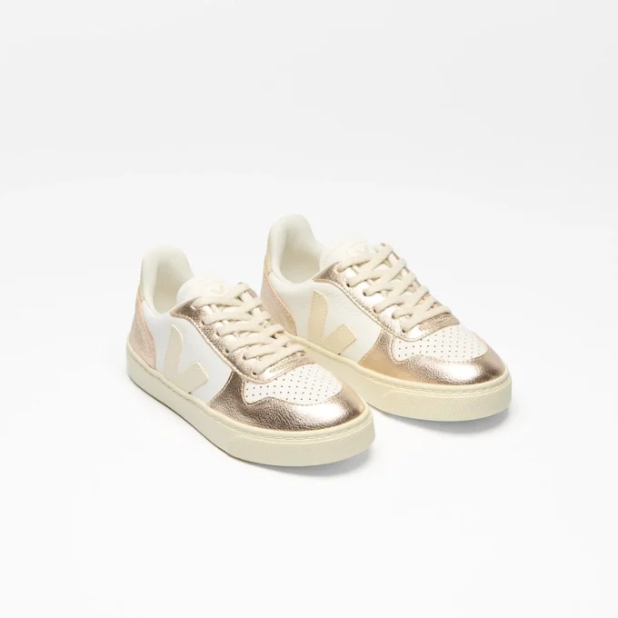 V-10 Leather White Calcaire Platine