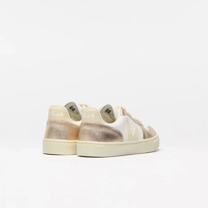 V-10 Leather White Calcaire Platine