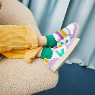 V-10 Leather White Multico Mint