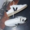 V-12 Leather White Black Dune