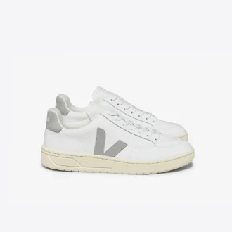 V-12 Leather White Light Grey
