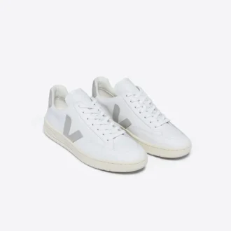 V-12 Leather White Light Grey