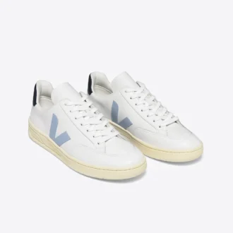 V-12 Leather White Steel Nautico
