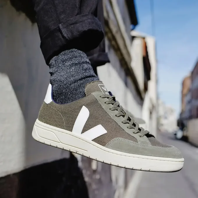 V-12 Vegan B-Mesh Olive White