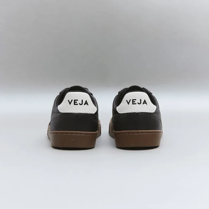 Volley Elastic Laces Leather Black White Bark