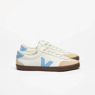 Volley Leather White Aqua Bark