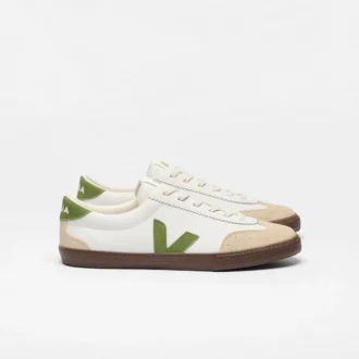 Volley Leather White Kiwi Bark