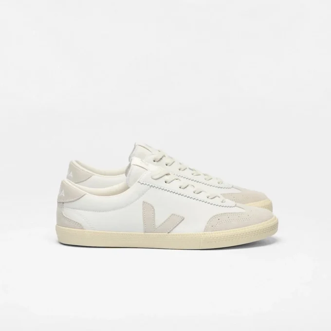Volley Leather White Natural
