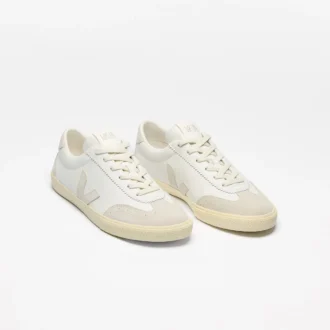Volley Leather White Natural