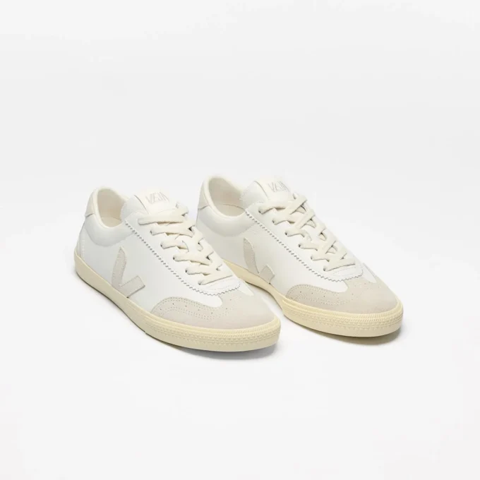 Volley Leather White Natural